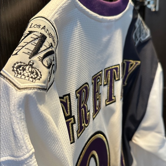 Wayne Gretzky Los Angeles Kings Mitchell & Ness 1995-96 Power Play Jersey -White - Picture 7 of 7